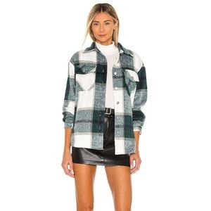 Evergreen Green Multi Plaid Shacket Size M